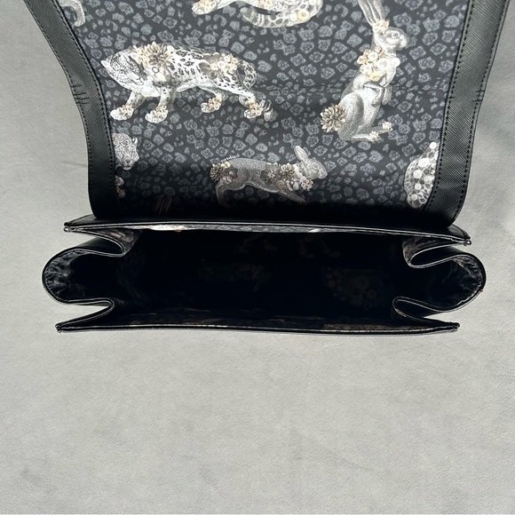 Ted Baker ~ Faux Leather Tote with Top Handle ~ Black with Rose Gold Hardware - Picture 7 of 17